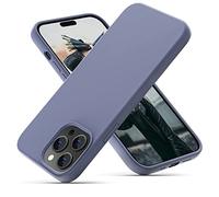 OitiYaa Silicone Case Compatible with iPhone 14 Pro Case 6.1 Inch, Soft Ultra Slim Protective Shockproof Liquid Silicone Phone Case with Anti-Scratch Microfiber Lining,Lavender Gray