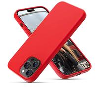 OitiYaa Silicone Case Compatible with iPhone 14 Pro Max Case 6.7 Inch, Soft Ultra Slim Protective Shockproof Liquid Silicone Phone Case with Anti-Scratch Microfiber Lining,Red