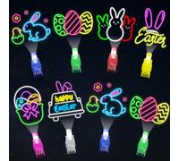 Oitnlaughter 36Pcs Easter LED Finger Lights Bunny Egg Party Favors Glow in the Dark Light Up Finger Lights Themed Toys Bulk for Birthday Party Goodie Bag Stuffer Birthday Gifts Classroom Prize