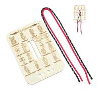 OIUAVYR 1 Set Exercise Board for Knoting, 16 Important Knot Trainers with Paracord Ropes, Durable Wooden Knot Training Set for Outdoor, Survival, Camping and Climbing