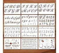 OIUAVYR Pack of 12 Letters and Numbers Stencils, Painting Stencils for Children, Creative Drawing Stencils, Reusable Painting Stencils, DIY Crafts, Painting, Drawing, Craft Accessories