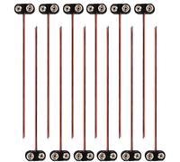 OIUIOME 12 Pack T-Type 9V Battery Clip, 1 Dozen 9V Snap Connector with Hard Plastic Case, 9V Battery Clip T-Type with Wire Leads for Experiment