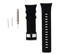 Oiutrbvzm Silicone Watchband Replacement for Spartan Ultra, Outdoor Comfortable Watch Strap with Adjustable Holes, Durable Black Silicone Band with Tool Kit for Sports and