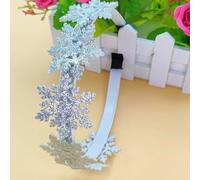 OIUUBBII Elegant Winter Snowflake Headband for Women, Silver Crystal Snow Headband with 6 Sparkling Snowflakes, Festive Christmas Hair Accessories for Holiday Parties