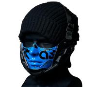OIVZFZ Punk Half Face Mask, Futuristic Mechanical Sci-Fi Mask, Cosplay Halloween Costume Prop