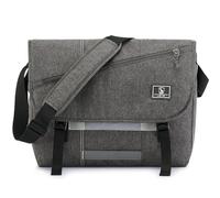 OIWAS Messenger Bag Satchel Leisure Canvas 15 Inch Laptop Shoulder Briefcase Pack Crossbody Backpack for Men Women Teens Grey Size: One size