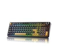 OIXOC x Aula F99 Pro 99% Mechanical Gaming Keyboard - Wireless Bluetooth, 2.4Ghz RF, USB-C Wired Keyboard with RGB Backlit, Hot-Swappable Pre-lubed Linear Switches, PBT Keycaps, Numpad, Volume Knob