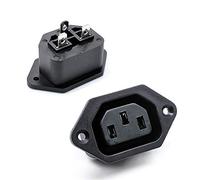 Oiyagai 10-Pack IEC-320 C13 Power Socket - 250 V 10 A Panel-Mount AC Inlet, IEC C13 Chassis Connector for PC, Monitor, UPS Systems