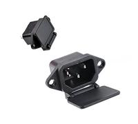Oiyagai 10 Pack IEC C14 Power Inlet, 3 Pin Male Panel Mount Socket with Spring Cover, AC 250V 10A Power Connector for PSU, Server, DIY Power Supply