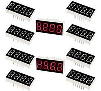 Oiyagai 10 Pcs 0.56" Red 4-Digit 7 Segment LED Display Module, Common Anode 10-Pin 5461BH Digital Tube for Arduino, DIY Electronics, Voltage Meter Projects