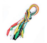 Oiyagai 10 Pcs 19.5”/0.5m Test Leads with Alligator Clips Set Insulated Test Cable Double-Ended Clips (5.5mm/0.21inches)