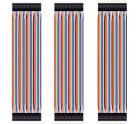 Oiyagai 120pcs Multicolored Dupont Wire 20cm 40pin Male to Female, 40pin Male to Male, 40pin Female to Female Breadboard Jumper Wires Ribbon Cables Kit for arduino