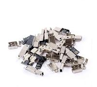 Oiyagai 20-Pack Mini USB 5-Pin Male Solder Plug with Shell - Compact Solder Adapter for Cable Repair & DIY Electronics