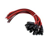 Oiyagai 20pcs DC Power Pigtail Cable 12V 5A Female for CCTV Home Security Surveillance 30cm /11.8"