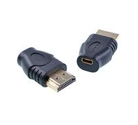 Oiyagai 2pcs Gold Plated Micro HDMI Female to HDMI Male Converter Adapter for Camera, Cell Phone,HDTV