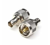 Oiyagai 2pcs RF Coaxial Coax Adapter BNC Female to UHF Male PL-259 PL259 Connector