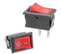 Oiyagai 30 Pack KCD1-101 Mini Rocker Switch, SPST ON/Off 2 Pin, 6A 250V AC, Red, Snap-in Panel Mount for DIY, Automotive, Boat, Household Appliances