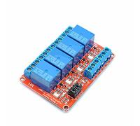 Oiyagai 4 Channel 12V Relay Module with Optocoupler, High/Low Level Trigger Relay Board, 10A Isolation Relays for Arduino, Raspberry Pi, ESP32, DIY Electronics