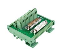 Oiyagai DB25 D-Sub Male & Female Header Breakout Board Terminal Board Block DIN Rail Mount Interface Module Connector