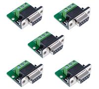 Oiyagai DB9 Female RS232 Breakout Board Terminal Block Adapter 5 Pack