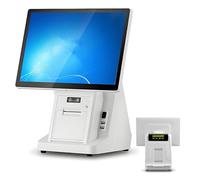 Oiyekntd All-in-One Cash Register, 15.6 Inch Touch Screen PC POS Systems for Small Business, All in One Smart Touch Screen Cash Register POS for Retail & Restaurant/Salons SingleScreen-4G64G58mm