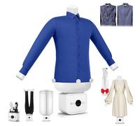 Oiyekntd Automatic Steam Iron, Upgraded Touched Automatic Ironing Machine, 2-in-1 Hands-Free Steam & Hot Air Dryer, 8 Minutes Quick Ironed Dry for Shirts, Pants, Jackets & Shoes D