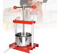 Oiyekntd Cider Press, Stainless Steel Cheese Tincture Fruit Wine Manual Press Machine, Portable Cheese Fruit Tincture Barrels Press Machine with Heavy Duty Base For Making Wine or Juice 2L/0.53Gal