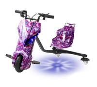 Oiyekntd Electric Drift Trike, 3 Wheel Pedal Tricycle Scooter Bike 8in-F | for Kids Adjustable Seat Go Kart, 3 Wheel Pedal Tricycle Scooter Bike for Outdoor Garden Playground
