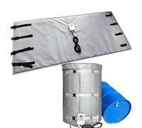 Oiyekntd Electric Drum Heating Blanket, Waterproof Insulation Material for IBC Tanks, Waterproof Electric Heater Efficient Heating up to 120°C Grey-200L/55Gal