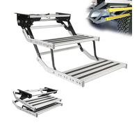 Oiyekntd Electric Retractable RV Stairs, Aluminum Electric Pull Out Drop Down Folding Step, Non-Slip Design RV Camper Steps, for Motorhome RV Campervan Caravan DoubleLayer-24V