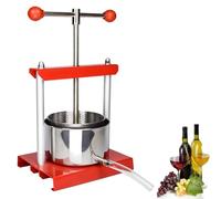 Oiyekntd Fruit Wine Press, Manual Juice Maker, Fruit Cider Grinder with Stainless Steel Barrels, Filter Bag, Handle, for Cider Tincture Cheese Herb Vegetables 3L/0.8Gal