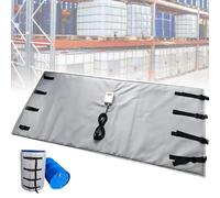Oiyekntd Industrial Heating Blanket for IBC Totes, lectric Waterproof Heate with Temperature Controller and Removable Cover for Drums, Pipes, and Tanks, Efficient Heating up to 120°C Grey-200L/55Gal
