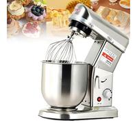 Oiyekntd Professional Stand Mixer, 3 Speed Mixing Bowl Electric with Beater & Dough Hook, 5L/7L/10L Commercial Kitchen Cake & Dough Mixer Multifunction Blender Silver-5L