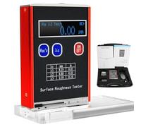 Oiyekntd Surfaces Roughness Tester, LED Display High Accuracy 0.01μm Portable 4 Test Parameters Ra/Rq 0.05~15.0μm Rz/Rt 0.1~50.0μm Portable Profilometer with Standard Calibration Block