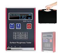 Oiyekntd Surfaces Roughness Tester, LED Display High Accuracy 0.01μm Portable 4 Test Parameters Ra/Rq 0.05~15.0μm Rz/Rt 0.1~50.0μm Professional Digital Profilometer with Standard Calibration Block