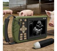 Oiyekntd Veterinary Ultrasound Scanner, Handheld Multi-Function Veterinary Ultrasound Machine Pregnancy B-Ultrasound Scanner with 3.5MHz Probe for Pregnancy Pig, Sheep, Dog, Cat Use