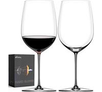 OJA Red Wine Glasses Set of 2, Hand Blown Giant Wine Glass 36.5 oz, Oversized Full Bottle Crystal Glasses, Large Cabernet Sauvignon Light, Clear, Best for tasting, Restaurant, Father's Day Gift