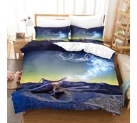 OJBKOBACC Youthful 3D Printed Bedding Sets Desert Aladdin Magic Lamp Soft Microfiber Duvet Cover & Pillowcase 3Pcs,3D Design Perfect for Teens And Young Adults Double（200x200cm）