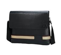 OJEVMLFVQ Briefcases PU Leather Color Stripe Men's Briefcase Men's Executive Briefcase Shoulder Retro Messenger Bag, Black, One Size