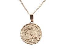 Ojewellery Kingfisher Engraved Sterling Silver Coin Necklace | Size: 16-18inch Ojewellery Silver 16-18inch