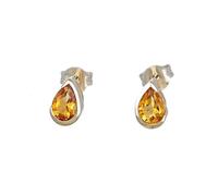 Ojewellery Women's 9ct Yellow Gold Citrine Stud Earrings Ojewellery Yellow One Size