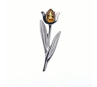 Ojewellery Women's Citrine Brooch Tulip in Yellow Ojewellery Yellow One Size