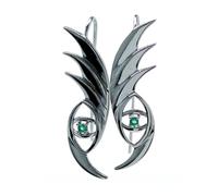 Ojewellery Women's Evil Eye Green Onyx Dangle Earrings Ojewellery Green One Size
