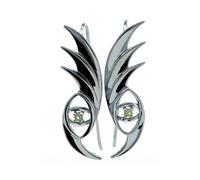Ojewellery Women's Evil Eye Peridot Dangle Earrings in Green Ojewellery Green One Size