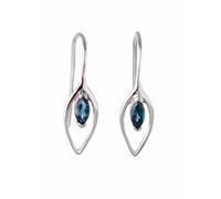 Ojewellery Women's London Topaz Marquise Dangle Earrings in Silver Ojewellery Silver One Size
