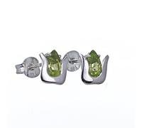 Ojewellery Women's Peridot Earrings Studs Tulip Flower in Green Ojewellery Green One Size