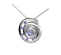 Ojewellery Women's Tanzanite Ammonite Pendant Necklace in Silver | Size: 22 inches Ojewellery Silver 22 inches