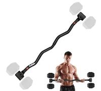 OJEXA Dumbbell Converter to EZ curl barbell Set - Adjustable weights & Up to 200 lb Capacity Weight curl bar - Steel Clamp - EZ Barbell Dumbbells Converter for Home Gym - Weight Lifting for full Body