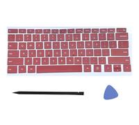 Ojguct Replacement Keycap Keys,Full Set of Key Cap Compatible for Microsoft Surface Pro 8/9/X 1983 1982 2038 1996 1997 1876 Keyboard 2021-2023 Year (Red)