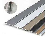 OJHFJMGH Candlesticks, Floor Cover Strips T Molding Floor Transition Strip, Floor Flat Divider Strip, Aluminum Door Threshold Strip 30/40/50/60mm, Flooring Edge Trim Strip(Gray,6cm)(Gray,3cm)